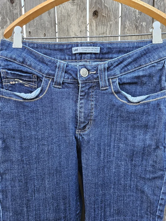 Lee Straight Leg Women's Jeans in Dark Blue Denim Size 19 - Picture 5 of 16